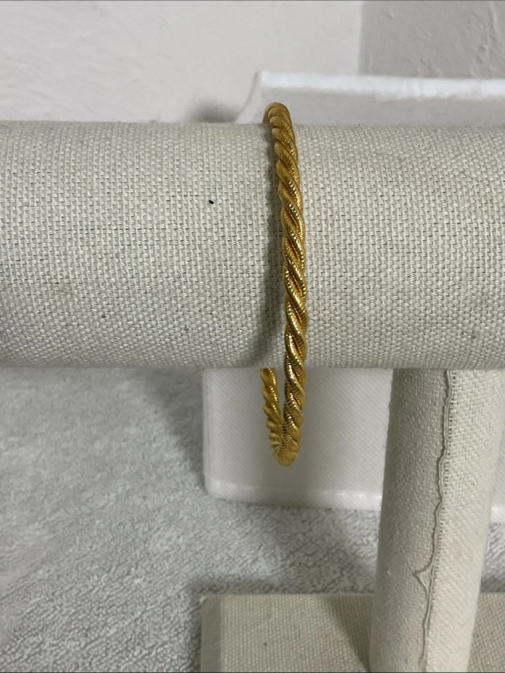 Gold-Tone Twisted Rope Bangle Bracelet OS